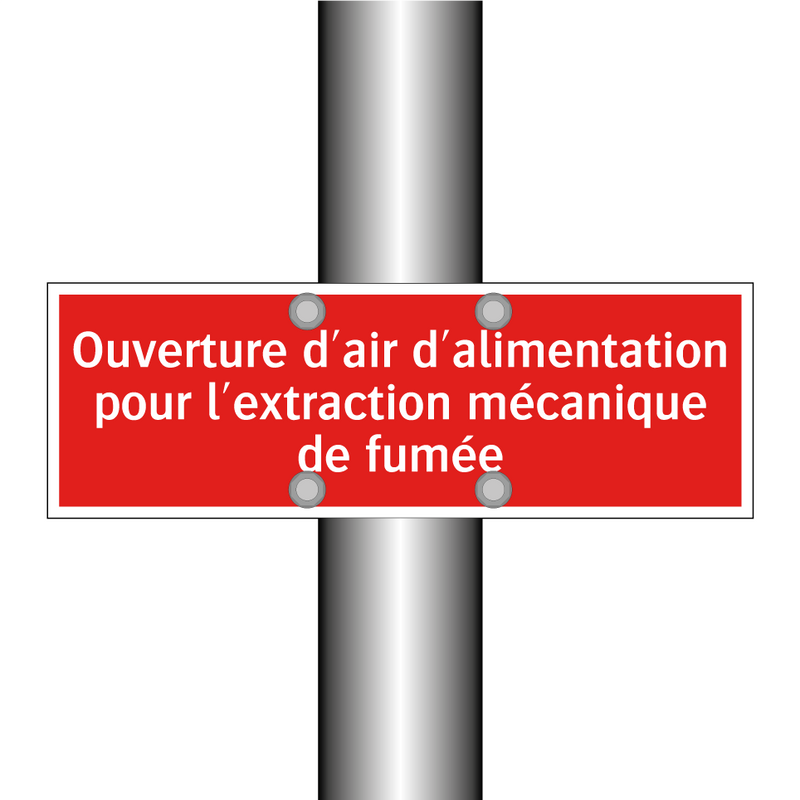 Ouverture d'air d'alimentation pour l'extraction mécanique de fumée