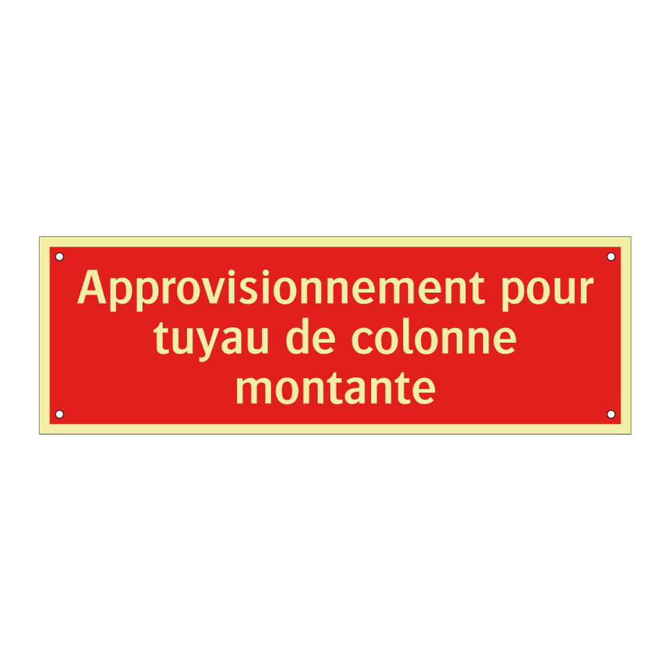 Approvisionnement pour tuyau de colonne montante