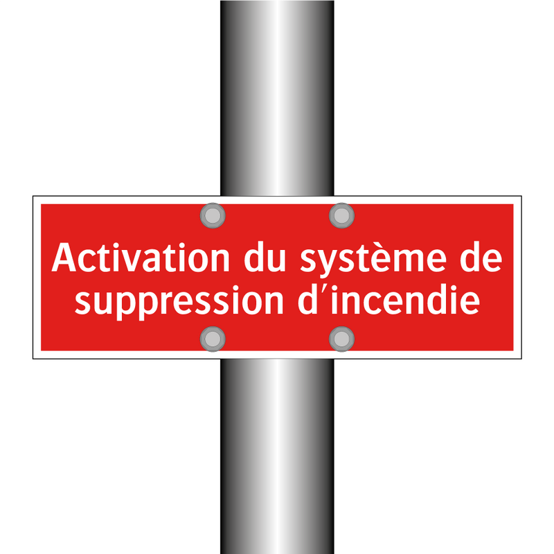 Activation du système de suppression d'incendie