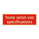 Texte selon vos spécifications