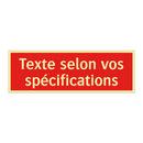 Texte selon vos spécifications