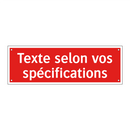 Texte selon vos spécifications