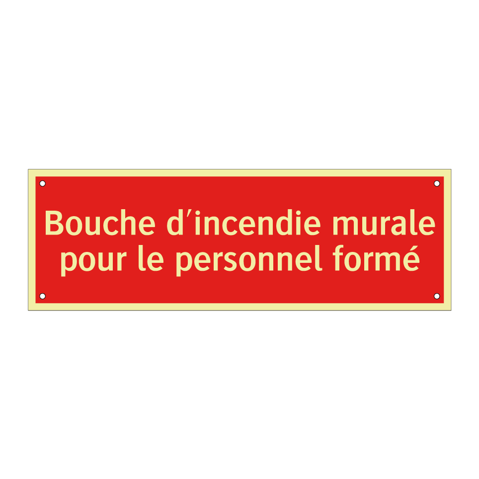 Bouche d'incendie murale pour le personnel formé