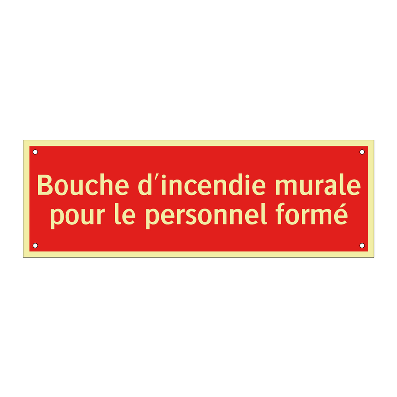 Bouche d'incendie murale pour le personnel formé