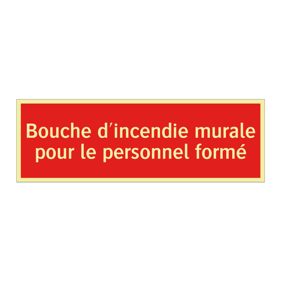Bouche d'incendie murale pour le personnel formé