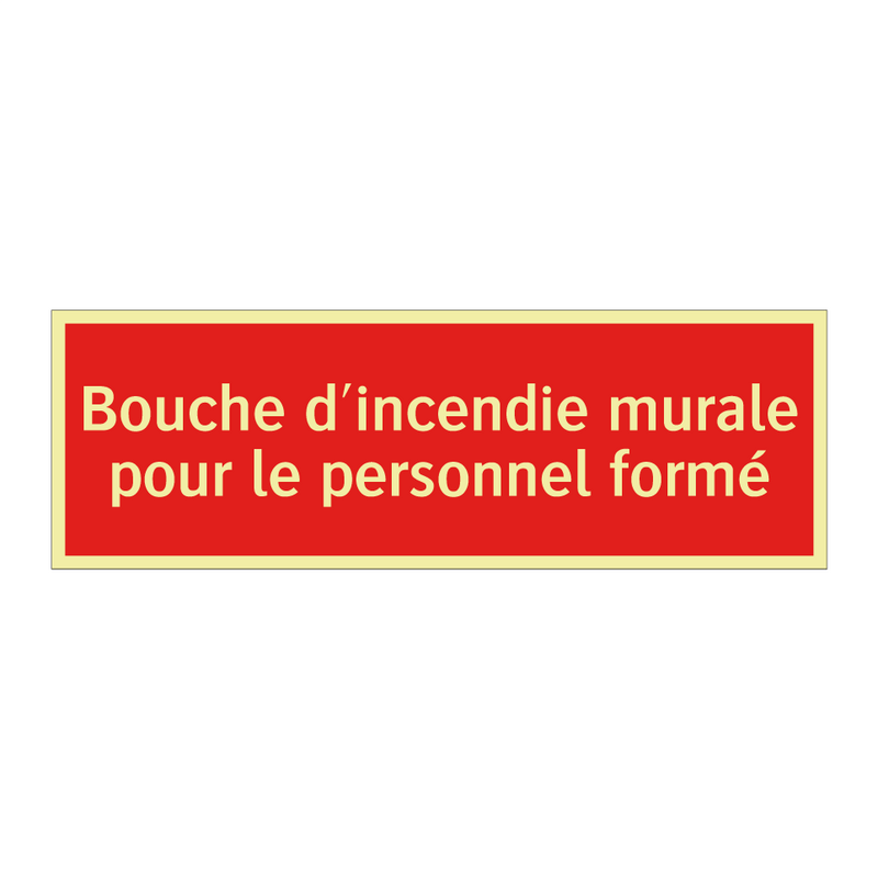 Bouche d'incendie murale pour le personnel formé