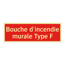 Bouche d'incendie murale Type F