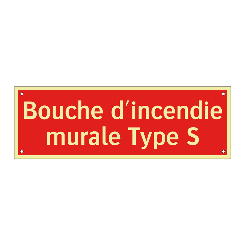 Bouche d'incendie murale Type S