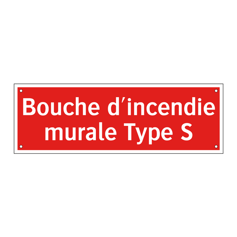 Bouche d'incendie murale Type S