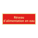 Réseau d'alimentation en eau