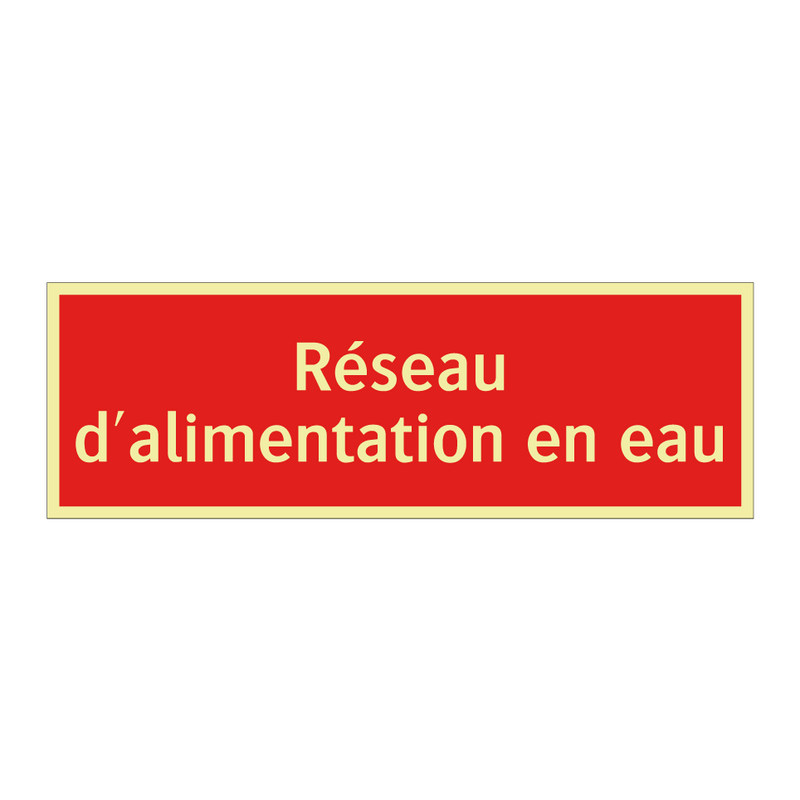 Réseau d'alimentation en eau