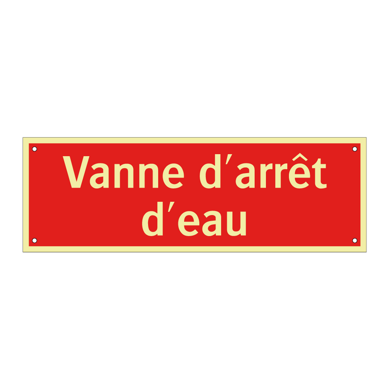 Vanne d'arrêt d'eau