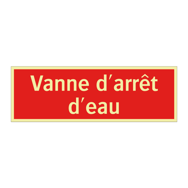 Vanne d'arrêt d'eau