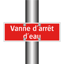 Vanne d'arrêt d'eau