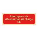 Interrupteur de déconnexion de charge CC