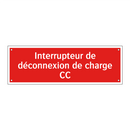 Interrupteur de déconnexion de charge CC