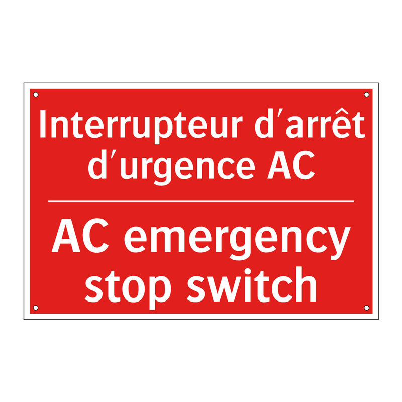 Interrupteur d'arrêt d'urgence /.../ - AC emergency stop switch