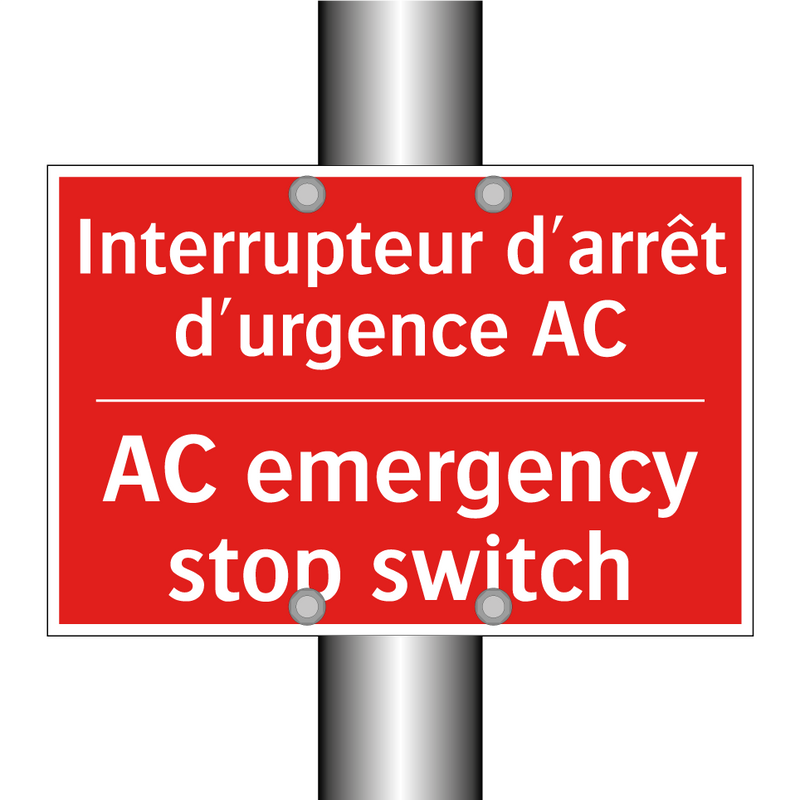 Interrupteur d'arrêt d'urgence /.../ - AC emergency stop switch