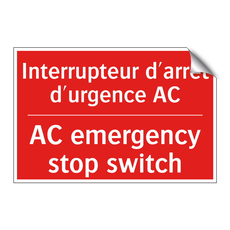 Interrupteur d'arrêt d'urgence /.../ - AC emergency stop switch