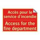 Accès pour le service d'incendie /.../ - Access for the fire department