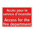 Accès pour le service d'incendie /.../ - Access for the fire department
