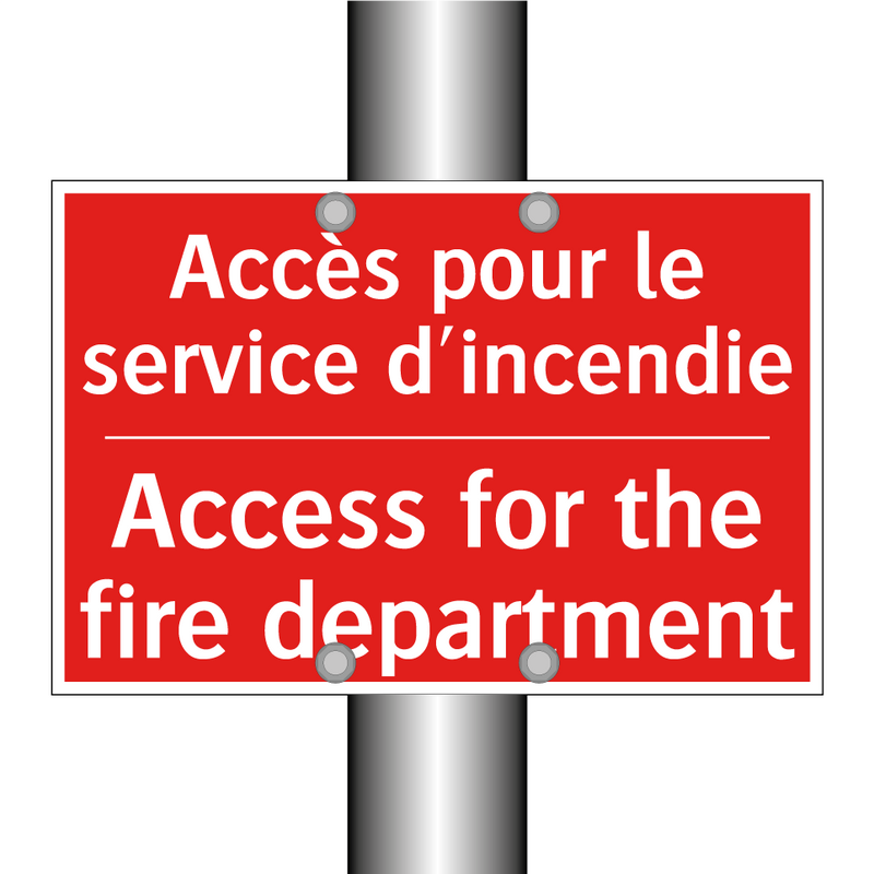 Accès pour le service d'incendie /.../ - Access for the fire department