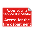 Accès pour le service d'incendie /.../ - Access for the fire department