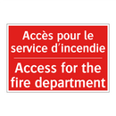 Accès pour le service d'incendie /.../ - Access for the fire department