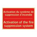 Activation du système de suppression /.../ - Activation of the fire suppression /.../