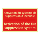 Activation du système de suppression /.../ - Activation of the fire suppression /.../