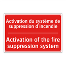 Activation du système de suppression /.../ - Activation of the fire suppression /.../