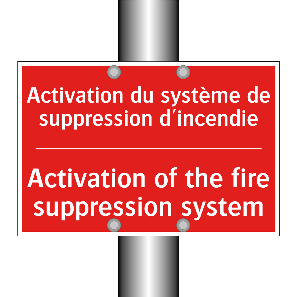 Activation du système de suppression /.../ - Activation of the fire suppression /.../