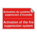 Activation du système de suppression /.../ - Activation of the fire suppression /.../