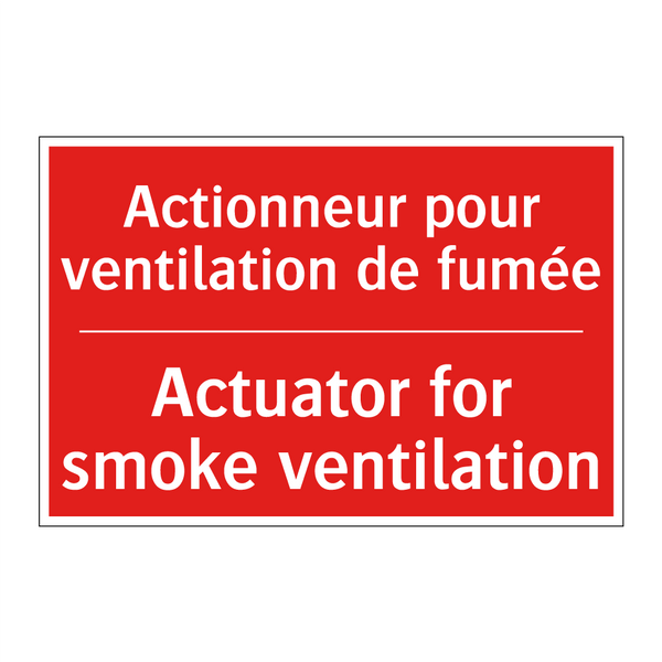 Actionneur pour ventilation de /.../ - Actuator for smoke ventilation