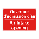 Ouverture d'admission d'air - Air intake opening