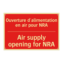 Ouverture d'alimentation en air /.../ - Air supply opening for NRA