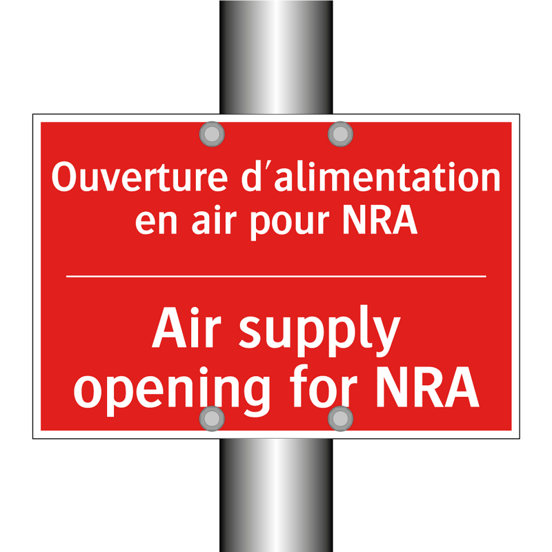 Ouverture d'alimentation en air /.../ - Air supply opening for NRA