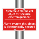 Système d'alarme cet objet est /.../ - Alarm system this object is electronically /.../