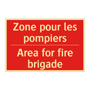 Zone pour les pompiers - Area for fire brigade