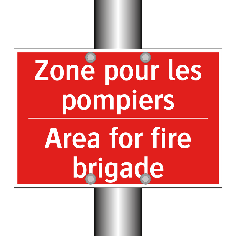 Zone pour les pompiers - Area for fire brigade