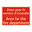 Zone pour le service d'incendie /.../ - Area for the fire department