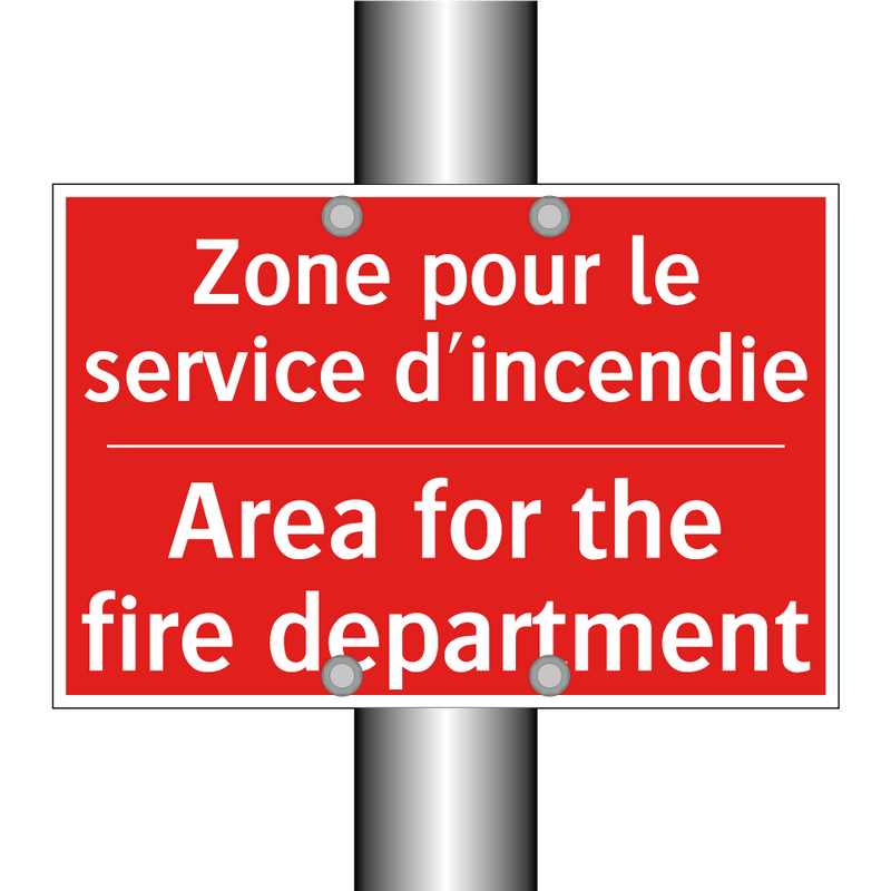 Zone pour le service d'incendie /.../ - Area for the fire department