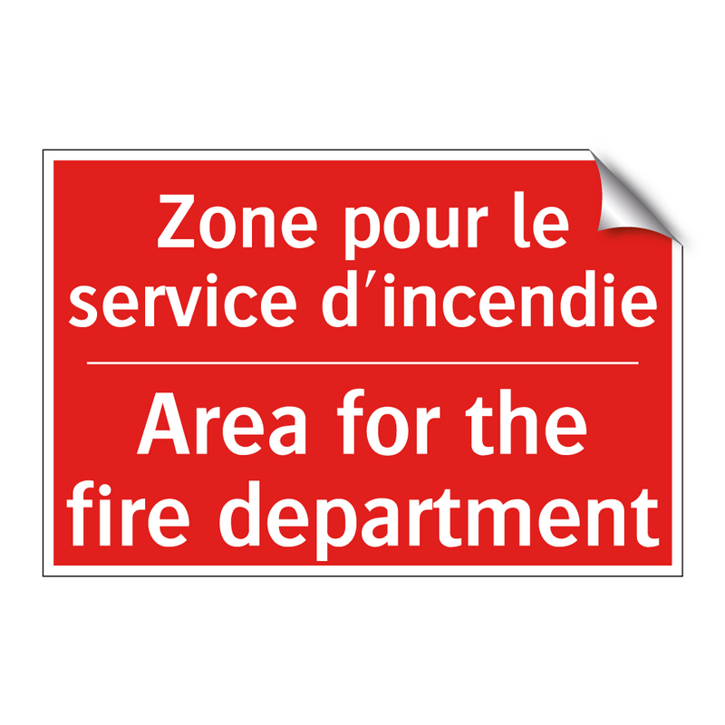 Zone pour le service d'incendie /.../ - Area for the fire department