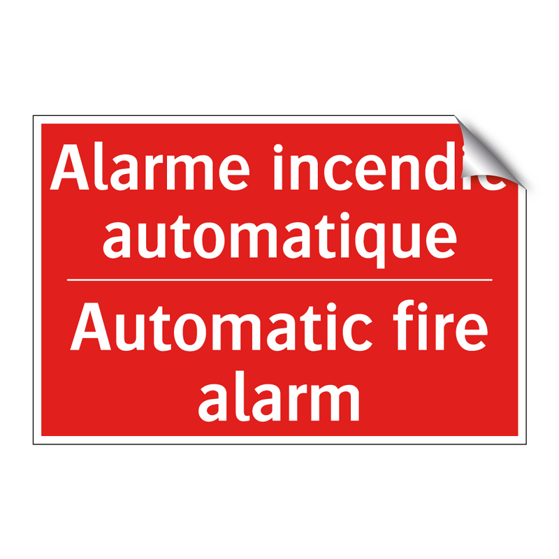 Alarme incendie automatique - Automatic fire alarm