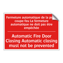Fermeture automatique de la porte /.../ - Automatic Fire Door Closing Automatic /.../