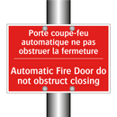 Porte coupe-feu automatique ne /.../ - Automatic Fire Door do not obstruct /.../