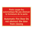 Porte coupe-feu automatique Ne /.../ - Automatic Fire Door Do not obstruct /.../