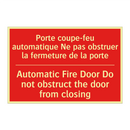 Porte coupe-feu automatique Ne /.../ - Automatic Fire Door Do not obstruct /.../