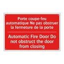 Porte coupe-feu automatique Ne /.../ - Automatic Fire Door Do not obstruct /.../
