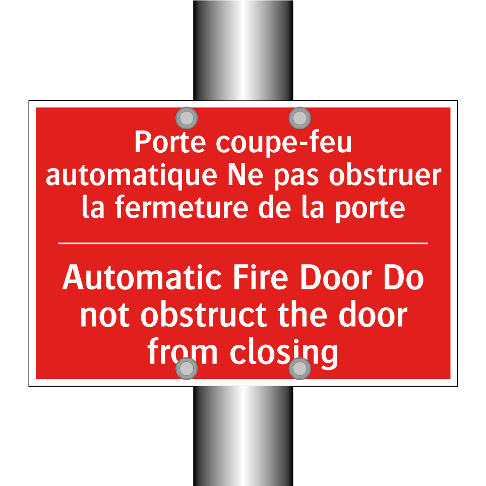 Porte coupe-feu automatique Ne /.../ - Automatic Fire Door Do not obstruct /.../